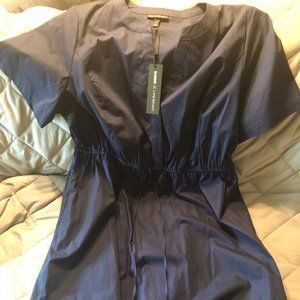 Navy Blue Sack-Like Dress